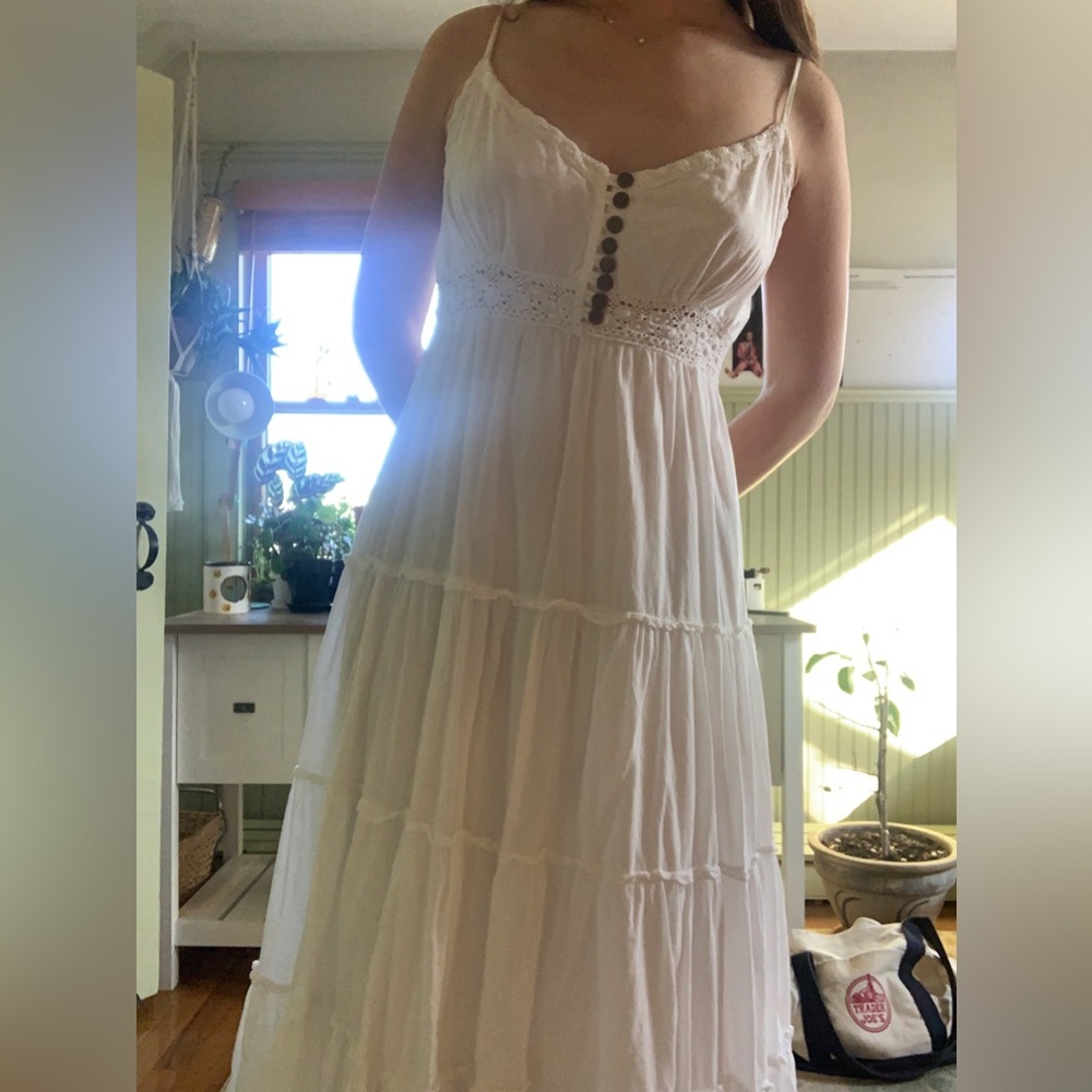 Boho tiered maxi dress